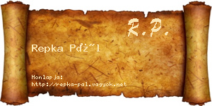 Repka Pál névjegykártya